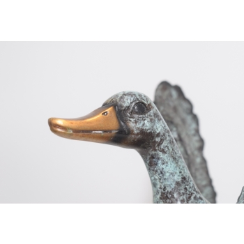 Kaczka Kaczki - Figura z Brązu - Rzeźba Dekoracja Ozdoba Dom Ogród
