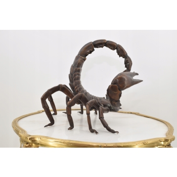 Figura Skorpiona - Skorpion Rzeźba z Brązu - Dekoracje Ozdoba Dom Ogród