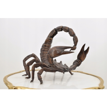 Figura Skorpiona - Skorpion Rzeźba z Brązu - Dekoracje Ozdoba Dom Ogród