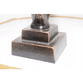 Figura Z Brązu - Cisza - Twarz Buzia Pokazująca Cisze - Rzeźba - Ozdoba