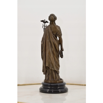 Figura Bogini Ateny - Boginia Grecka Figura Rzeźba z Brązu Symbol Mądrości