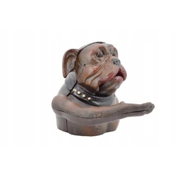 Ruchoma Skarbonka Bulldog - Mechaniczny Pies - Zabawna Figura Żeliwo