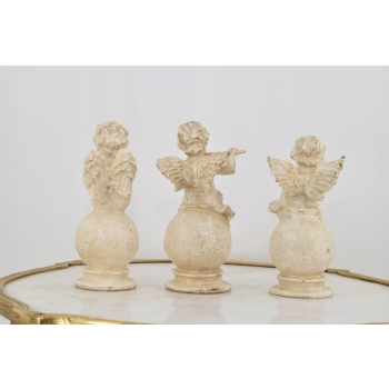 Zestaw Figur Żeliwnych - Anioły Amory Anioł Figura Rzeźba Żeliwo Dom Ogród