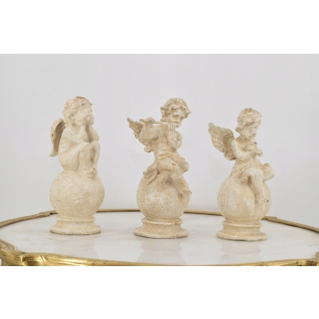 Zestaw Figur Żeliwnych - Anioły Amory Anioł Figura Rzeźba Żeliwo Dom Ogród