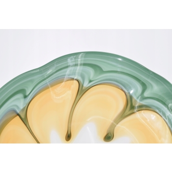 Talerz Patera w Stylu Murano - Grube Szkło Murano Style - 52 x 48cm Ozdoba