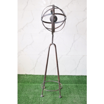 Metalowy Zegar Słoneczny - Stojący - Figura Metalowa - Dekoracja Dom Ogród