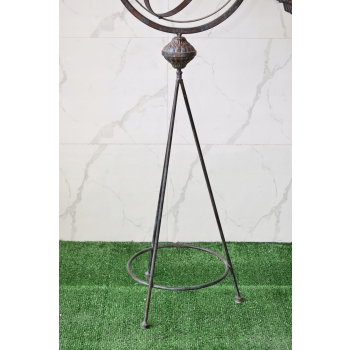 Metalowy Zegar Słoneczny - Stojący - Figura Metalowa - Dekoracja Dom Ogród