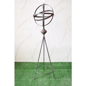 Metalowy Zegar Słoneczny - Stojący - Figura Metalowa - Dekoracja Dom Ogród