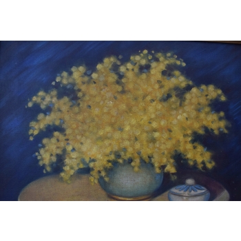 Marian Szczerbiński - Kwiaty w Wazonie - Martwa Natura - Obraz Olejny 46x58