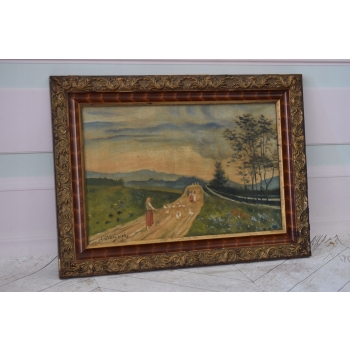 A. Gierymski - Wiejska Dziewczyna - Scena Rodzajowa - Obraz Olejny 45x62 cm