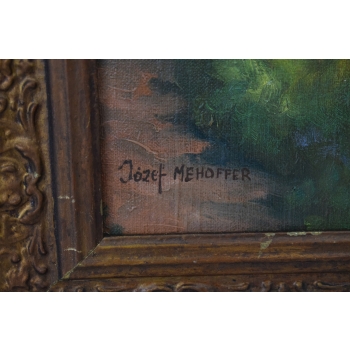 Józef Mehoffer - Arystokratka z Kotem - Dama w Kapeluszu - Obraz Olejny