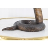 Groźna Kobra - Wąż Grzechotnik - Cobra - Figura Rzeźba z Brązu - Dekoracja