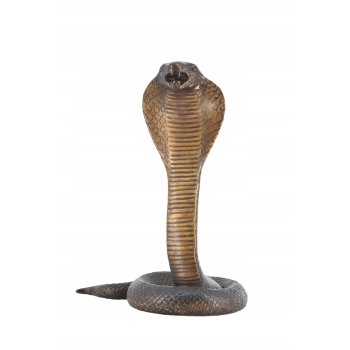 Groźna Kobra - Wąż Grzechotnik - Cobra - Figura Rzeźba z Brązu - Dekoracja