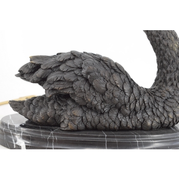 Dostojny Łabędź - Brąz - Granitowa Podstawa - Figura z Brązu - Dekoracja