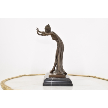 Demetre Chiparus - Tancerka - Kobieta Art Deco - Figura Rzeźba z Brązu