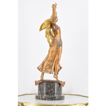 Orientalna Tancerka - Kobieta z Mieczem - Figura Rzeźba z Brązu - Dekoracja