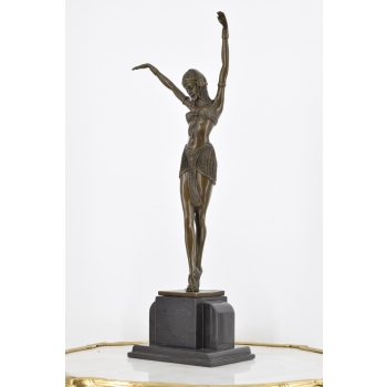Demetre Chiparus - Orientalna Tancerka - Kobieta Art Deco - Figura z Brązu