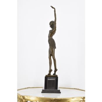 Demetre Chiparus - Orientalna Tancerka - Kobieta Art Deco - Figura z Brązu