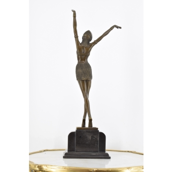 Demetre Chiparus - Orientalna Tancerka - Kobieta Art Deco - Figura z Brązu