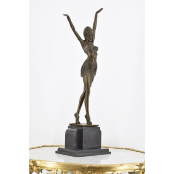 Demetre Chiparus - Orientalna Tancerka - Kobieta Art Deco - Figura z Brązu