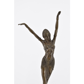 Demetre Chiparus - Orientalna Tancerka - Kobieta Art Deco - Figura z Brązu