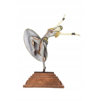 Demetre Chiparus - Zmysłowa Tancerka - Kobieta Art Deco - Figura z Brązu
