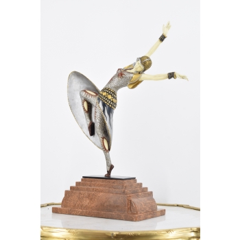 Demetre Chiparus - Zmysłowa Tancerka - Kobieta Art Deco - Figura z Brązu