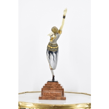 Demetre Chiparus - Zmysłowa Tancerka - Kobieta Art Deco - Figura z Brązu
