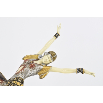 Demetre Chiparus - Zmysłowa Tancerka - Kobieta Art Deco - Figura z Brązu
