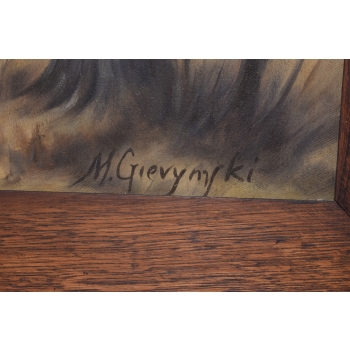 M. Gierymski - Upolowany Jeleń - Łoś - Myśliwski Obraz Olejny