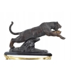 Groźny Atakujący Tygrys - Puma Gepard Pantera Figura Rzeźba z Brązu Ozdoba
