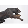 Groźny Atakujący Tygrys - Puma Gepard Pantera Figura Rzeźba z Brązu Ozdoba