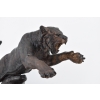 Groźny Atakujący Tygrys - Puma Gepard Pantera Figura Rzeźba z Brązu Ozdoba