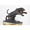 Groźny Atakujący Tygrys - Puma Gepard Pantera Figura Rzeźba z Brązu Ozdoba