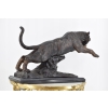Groźny Atakujący Tygrys - Puma Gepard Pantera Figura Rzeźba z Brązu Ozdoba