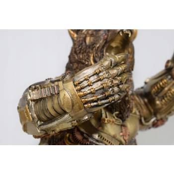 Groźny Niedźwiedź - Mechaniczny Miś Niedźwiadek Figurka Statuetka - Prezent