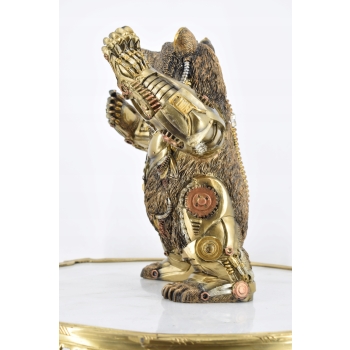 Groźny Niedźwiedź - Mechaniczny Miś Niedźwiadek Figurka Statuetka - Prezent