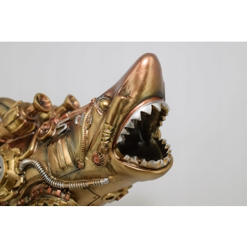 Atakujący Groźny Rekin - Mechaniczna Ryba Szczeki - Figurka Statuetka