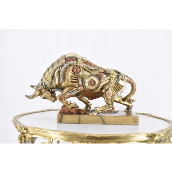 Waleczny Byk - Mechaniczny Bull - Figura Rzeźba - Prezent Ozdoba
