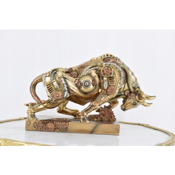 Waleczny Byk - Mechaniczny Bull - Figura Rzeźba - Prezent Ozdoba