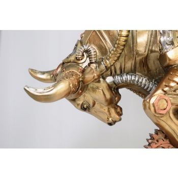 Waleczny Byk - Mechaniczny Bull - Figura Rzeźba - Prezent Ozdoba