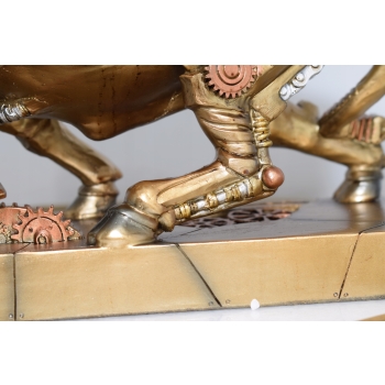 Waleczny Byk - Mechaniczny Bull - Figura Rzeźba - Prezent Ozdoba