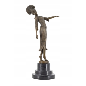 ART DECO - D.H CHIPARUS - FIGURA Z BRĄZU TANCERKA