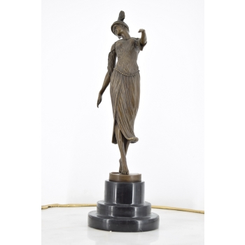 ART DECO - D.H CHIPARUS - FIGURA Z BRĄZU TANCERKA