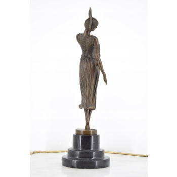 ART DECO - D.H CHIPARUS - FIGURA Z BRĄZU TANCERKA