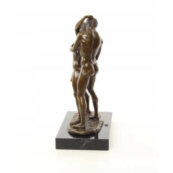 Dwa Geje Z Brązu - Zakochani - Akt Męski - Figura Rzeźba z Brązu