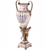 Porcelanowa Duża Waza - Wazon Amfora Ręcznie Malowana - Porcelana + Brąz