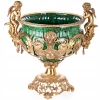 Szmaragdowa Porcelanowa Misa - Waza Urna Patera - Porcelana + Brąz - Amory