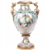Porcelanowa Waza - Urna Wazon - Porcelana + Brąz - Ręcznie Malowana Anioły