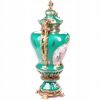 Porcelanowa Waza - Urna Wazon - Porcelana + Brąz - Motyw Kwiatów Anioły